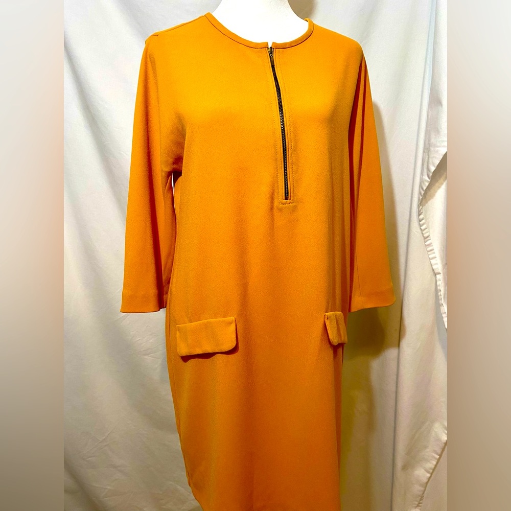 Zara Woman Orange Dress